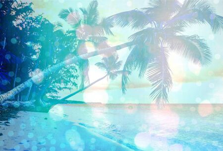 Beach, scene, sunlight.の写真素材