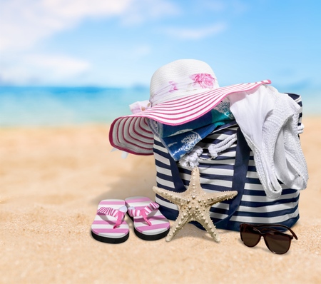 Beach, straw, shore.の写真素材