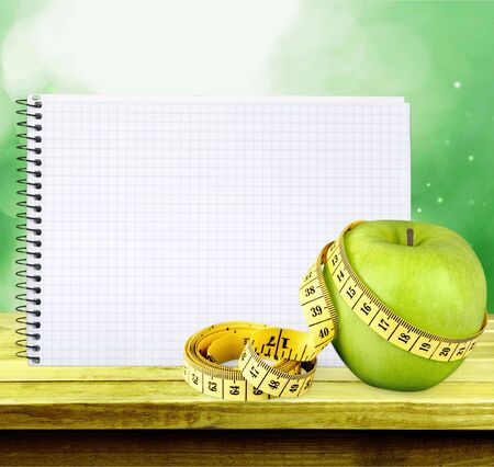 Dieting, Apple, Weight.の写真素材
