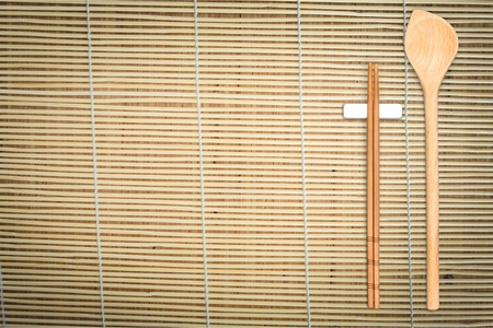 Chopstick, spoon, dish.の写真素材