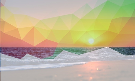 Beach, Sunset, Sea.の写真素材