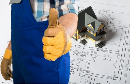 Tradesman, protective, building.の写真素材