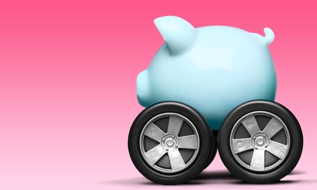 Piggy Bank, Savings, Wheel.の写真素材