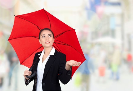 Umbrella, Women, Business.の写真素材