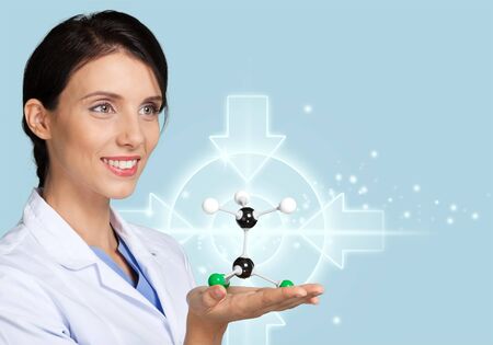 Laboratory, Scientist, Molecule.の写真素材