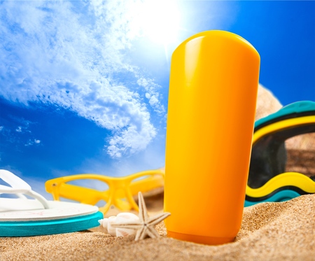 Suntan Lotion, Sunglasses, Moisturizer.