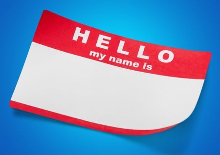 Identity, my, Hello.の写真素材