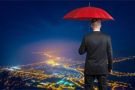 Man, rain, rich.の写真素材