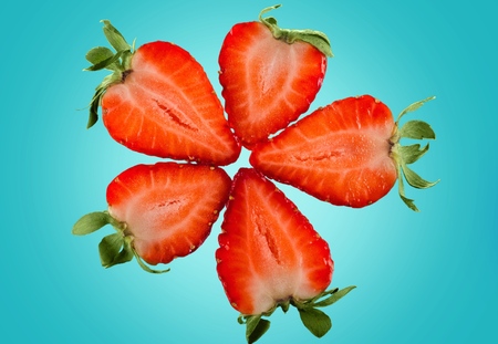 Strawberry, Portion, Cross Section.