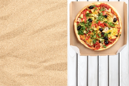 Pizza, Gourmet, Isolated.の写真素材