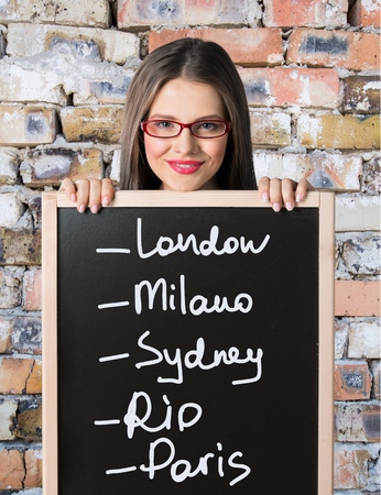 Hipster, woman, math.