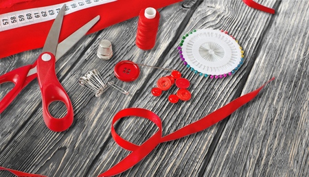 Sewing, Textile, Button.の写真素材