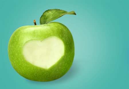 Apple, Heart Shape, Healthy Lifestyle.の写真素材