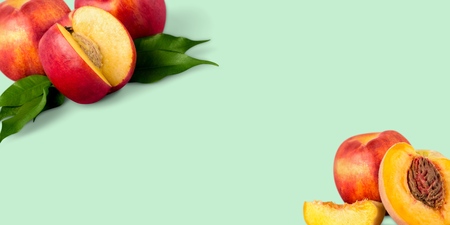 Peach, Portion, Fruit.の写真素材
