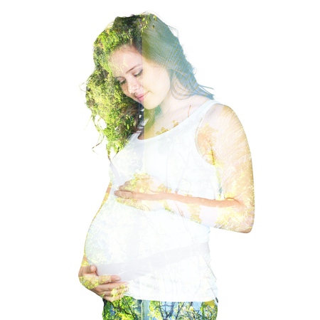 Pregnant, woman, expecting.の写真素材