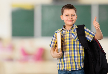 Elementary Student, Little Boys, Backpack.の写真素材
