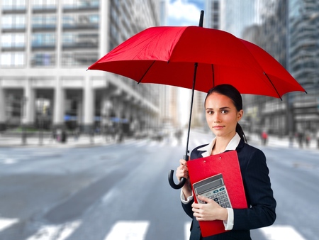 Insurance, Umbrella, Women.の写真素材