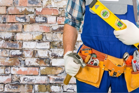 Handyman, men, belt.の写真素材