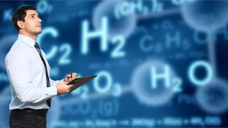 Courier, business, clipboard.の写真素材