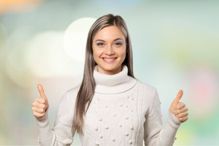 Smiling, Women, Human Face.の写真素材