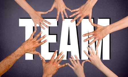 Team, Human Hand, Circle.の写真素材