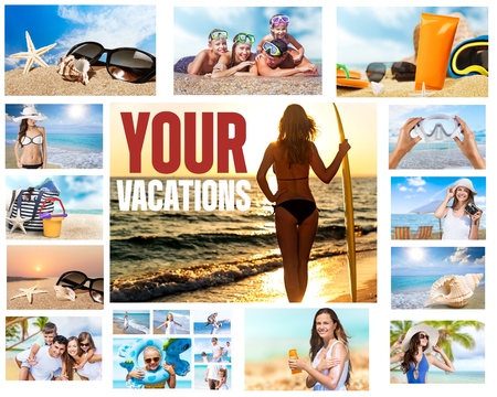 Beaches, sand, sun.の写真素材