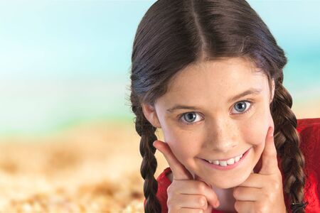 Child, Little Girls, Human Face.の写真素材