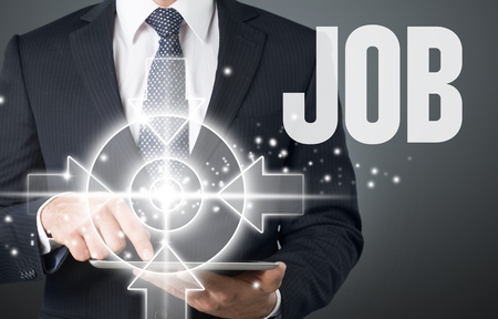 Job, hand, tecnology.の写真素材