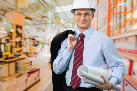 Manual Worker, Architect, White Collar Worker.の写真素材