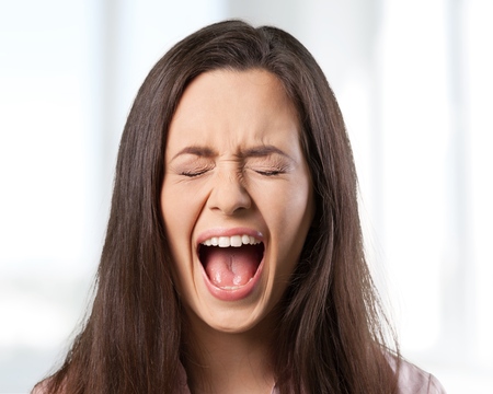 Woman, scream, girl.の写真素材