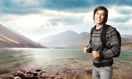 Backpacker, Explorer, Travel.の写真素材