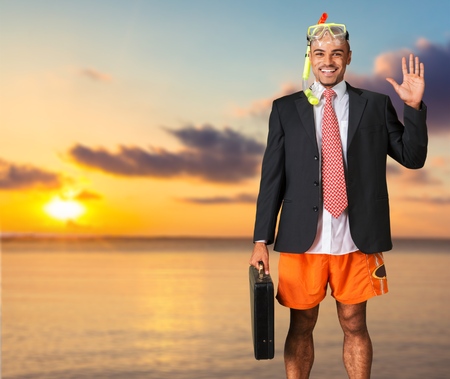 Humor, Tourist, Beach.の写真素材