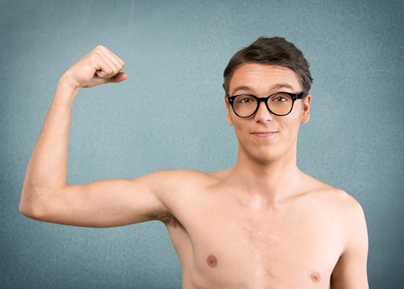 Humor, Macho, Nerd.の写真素材