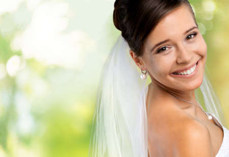 Bride, Wedding, Smiling.の写真素材