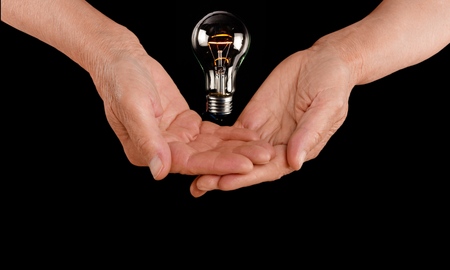 Cup, hold, hand.の写真素材