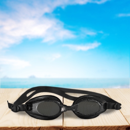 Swimming Goggles, Isolated, Water.の写真素材