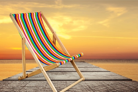 Chair, beach, sun.