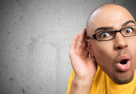 Listening, Whispering, Gossip.の写真素材