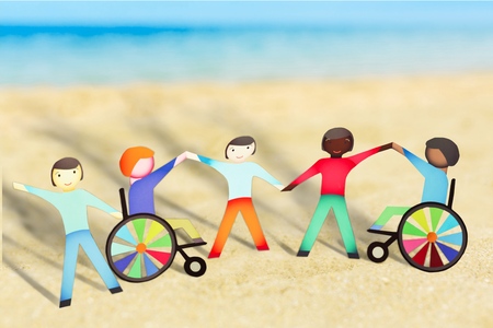 Disabled, Child, Physical Impairment.の写真素材