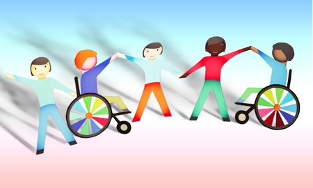 Disabled, Child, Physical Impairment.の写真素材