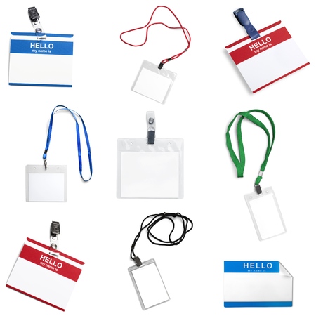 Lanyard, name, card.