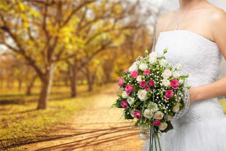 Wedding, Bride, Bouquet.の写真素材