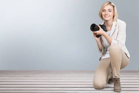 Photographer, Camera, Women.の写真素材