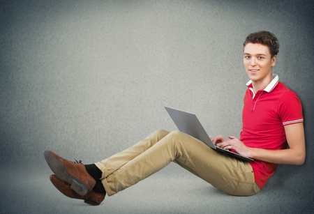 Teenager, Computer, Laptop.の写真素材