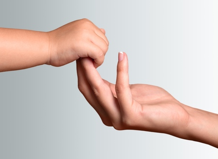 Baby, Human Hand, Mother.の写真素材