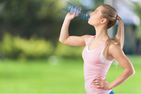 Women, runner, water.