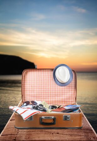 Travel, sunglasses, old.の写真素材