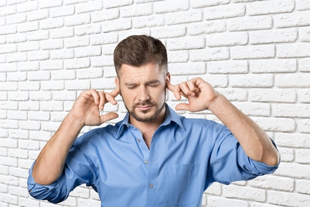 Stress, ears, stressed.の写真素材