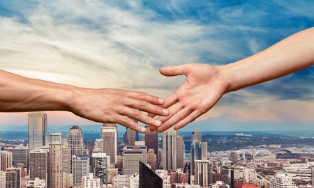 Human Hand, Assistance, Charity and Relief Work.の写真素材