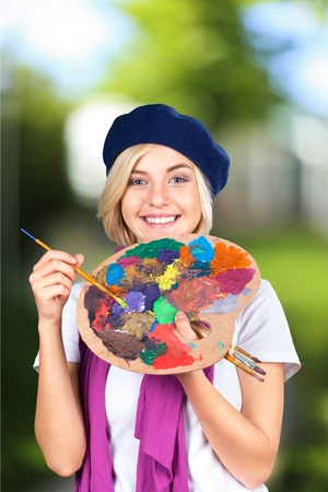 Artist, brush, art.の写真素材